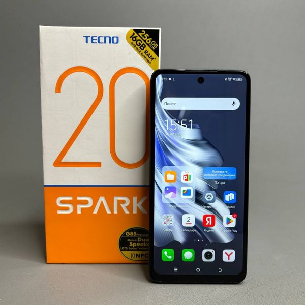 Смартфон TECNO Spark 20 8/256GB, черный
