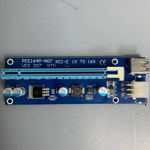 Райзер-адаптер PCI-E на PCI-E 16x c USB 3.0 и 6 PIN питанием (PCE164P-N07)