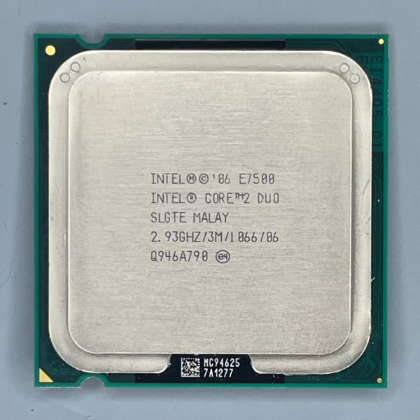Процессор Intel Core 2 Duo E7500 Wolfdale LGA775, 2 x 2933 МГц ОЕМ
