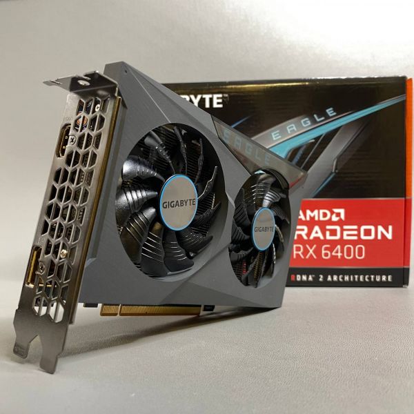 Видеокарта GIGABYTE AMD Radeon RX 6400 EAGLE 4Гб (GV-R64EAGLE-4GD_1.0)