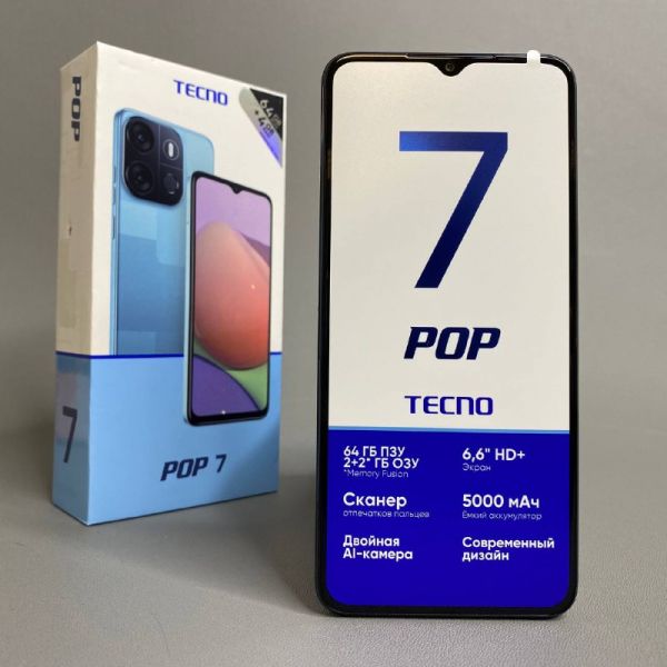 Смартфон TECNO POP 7 2/64 ГБ, Dual nano SIM, черный