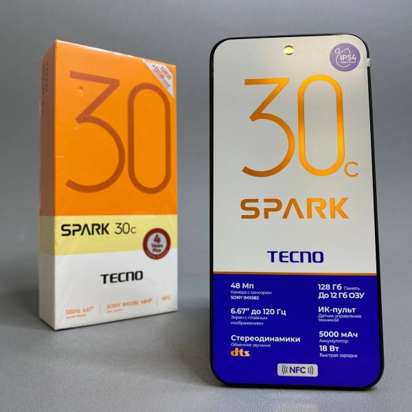 Смартфон TECNO SPARK 30C 6/128 ГБ, Orbit Black