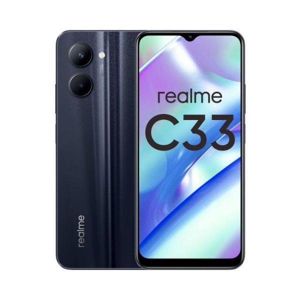 Смартфон realme C33 4/128 ГБ RU, Dual nano SIM, черный