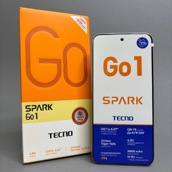 Смартфон TECNO SPARK Go 1 4/128 ГБ, белый