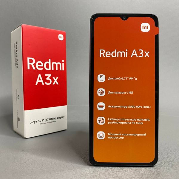 Смартфон Xiaomi Redmi A3x 3/64 ГБ RU, Dual nano SIM, midnight black
