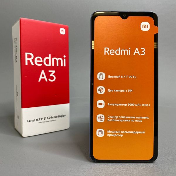 Смартфон Xiaomi Redmi A3 4/128 ГБ RU, Dual nano SIM, star blue