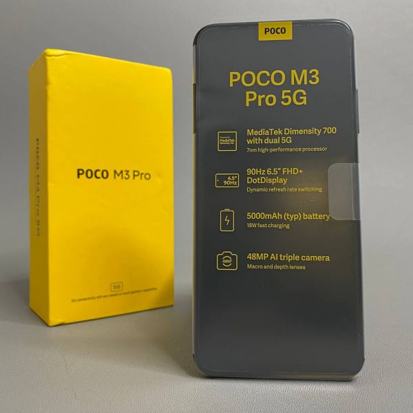 Смартфон Xiaomi POCO M3 Pro 5G 4/64 ГБ Global, Dual nano SIM, заряженный черный