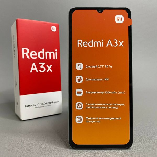 Смартфон Xiaomi Redmi A3x 3/64 ГБ RU, Dual nano SIM, aurora green