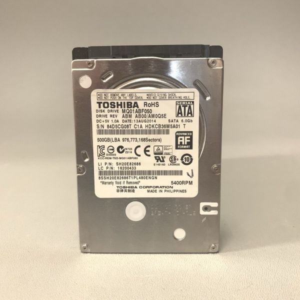 Жесткий диск Toshiba 500 ГБ MQ01ABF050