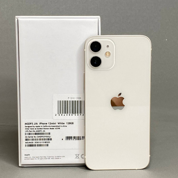 Смартфон Apple iPhone 12 mini 128 ГБ, Dual: nano SIM+eSIM, White белый