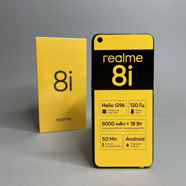 Смартфон realme 8i 4/64 ГБ RU, Dual nano SIM, черный