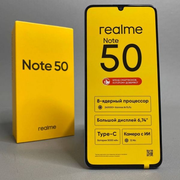 Смартфон realme Note 50 3/64 ГБ RU, Dual nano SIM, небесно-голубой