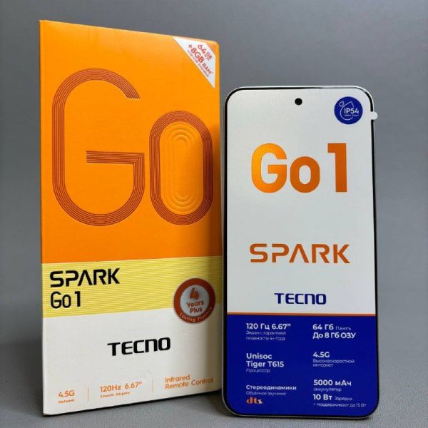 Смартфон Tecno Spark GO 1 4/64GB, белый