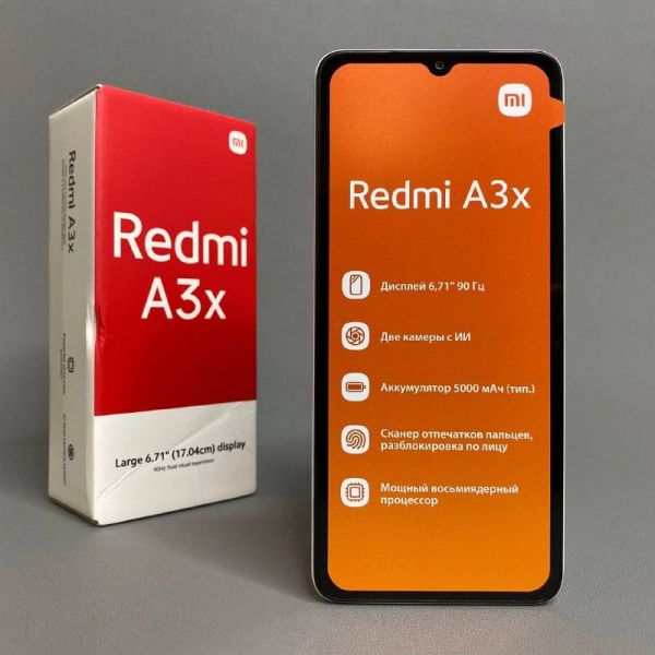 Смартфон Xiaomi Redmi A3x 3/64 ГБ RU, Dual nano SIM,Moonlight White