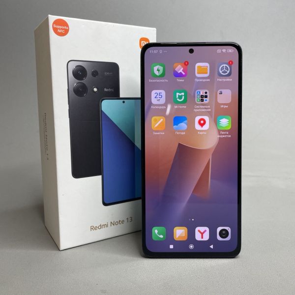 Смартфон Xiaomi Redmi Note 13 4G 6/128 ГБ RU, Dual nano SIM, Midnight Black