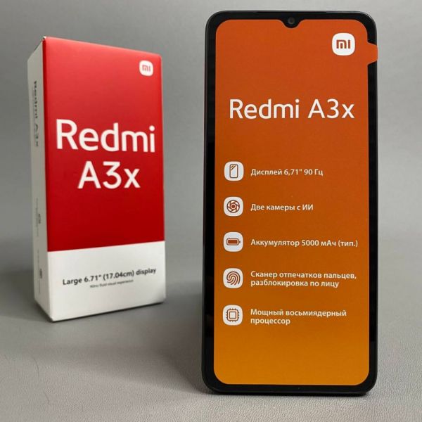 Смартфон Xiaomi Redmi A3x 3/64 ГБ RU, Dual nano SIM, midnight black