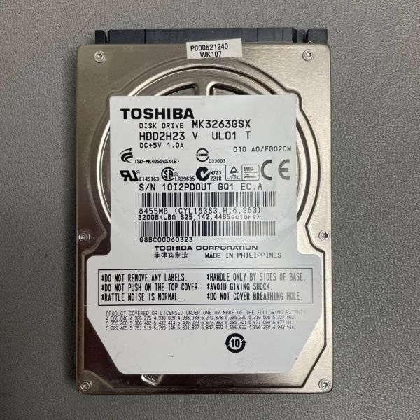 Жесткий диск Toshiba 320 ГБ MK3263GSX