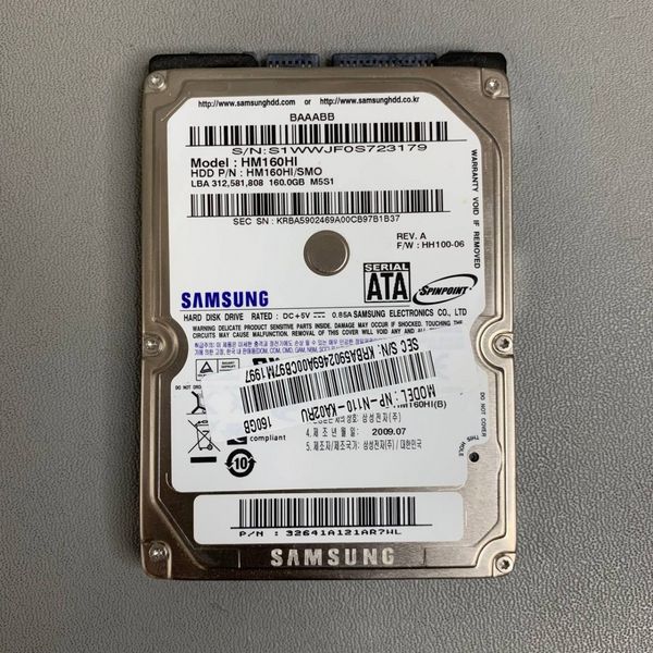 Жесткий диск Samsung HM160HI 160Gb 5400 SATA 2,5