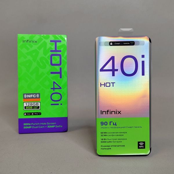 Смартфон Infinix HOT 40i 4/128 ГБ Global для РФ, Dual nano SIM, черный