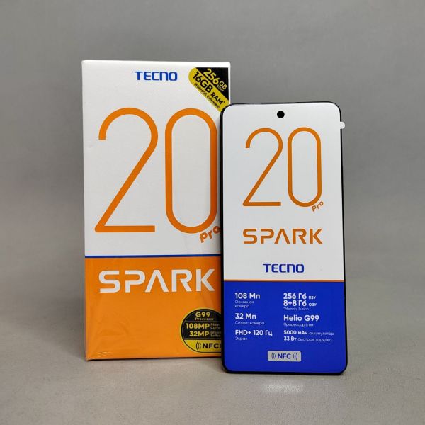 Смартфон TECNO Spark 20 Pro 8/256 ГБ RU, Dual nano SIM, Moonlit black